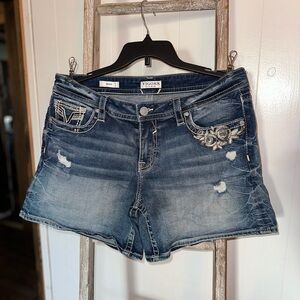 Vigoss Women's Distressed Blue Jean Shorts